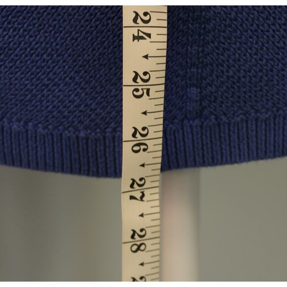 Talbots Women's Sweater XL Blue LS Tunic 100% Cotton READ - Picture 6 of 8